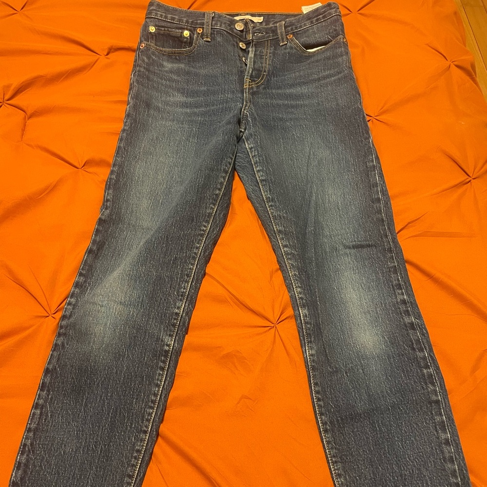 Levi's Women's Straight Leg Jeans - Dark Blue